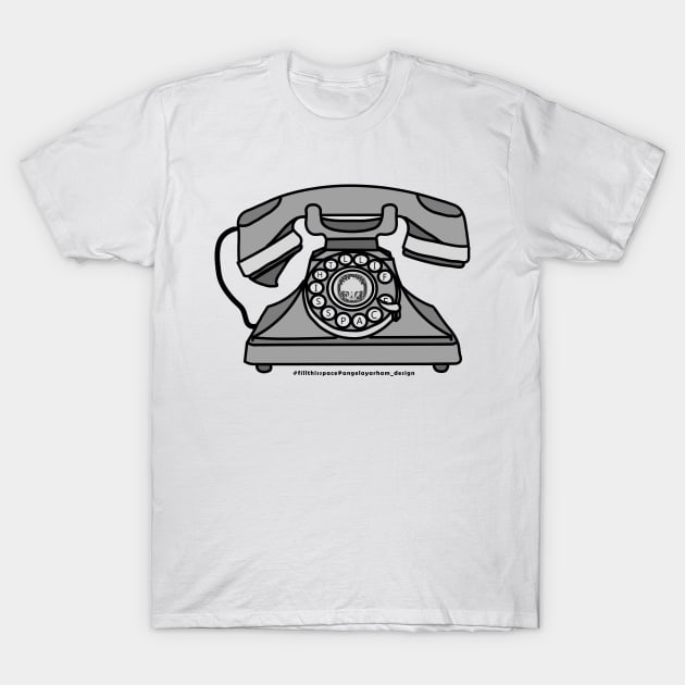 Retro Phone 'FILL THIS SPACE' T-Shirt by AYar